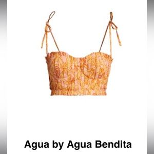 Agua by Agua Bendita Moringa Pleated Bustier Small NWT